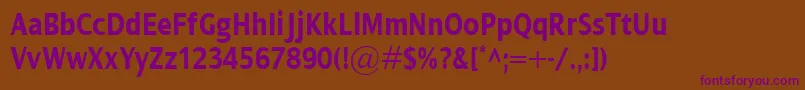 DialogCondBold Font – Purple Fonts on Brown Background