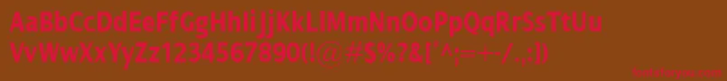 DialogCondBold Font – Red Fonts on Brown Background