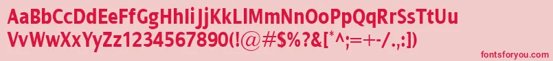 DialogCondBold Font – Red Fonts on Pink Background