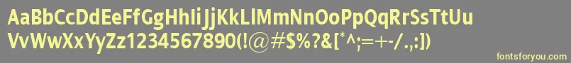 DialogCondBold Font – Yellow Fonts on Gray Background