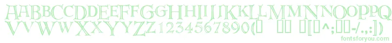 Deroos Font – Green Fonts on White Background