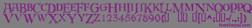 Deroos Font – Purple Fonts on Gray Background