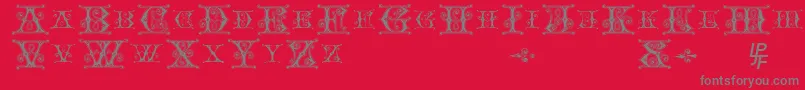 Blavicke Font – Gray Fonts on Red Background