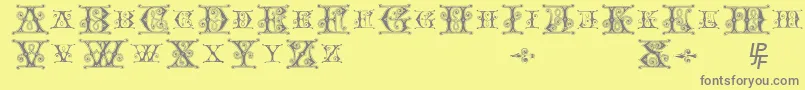 Blavicke Font – Gray Fonts on Yellow Background