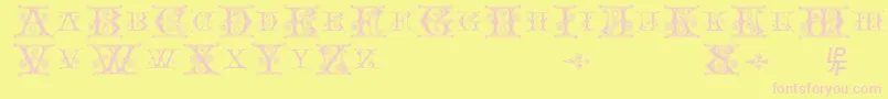 Blavicke Font – Pink Fonts on Yellow Background