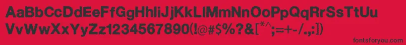 DiffuseAway Font – Black Fonts on Red Background