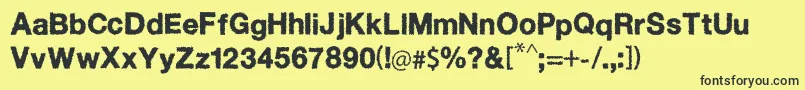 DiffuseAway Font – Black Fonts on Yellow Background