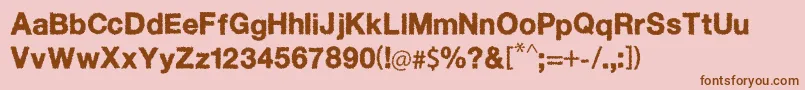 DiffuseAway Font – Brown Fonts on Pink Background