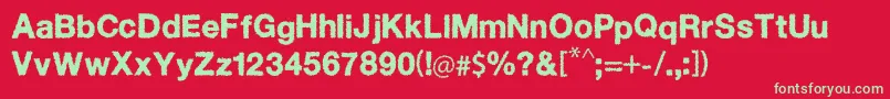 DiffuseAway Font – Green Fonts on Red Background