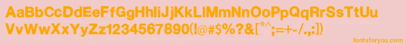 DiffuseAway Font – Orange Fonts on Pink Background
