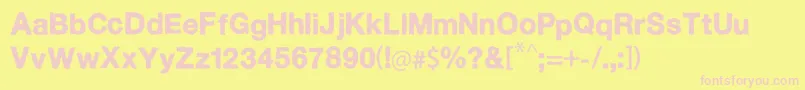 DiffuseAway Font – Pink Fonts on Yellow Background