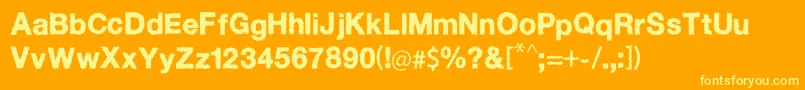 DiffuseAway Font – Yellow Fonts on Orange Background