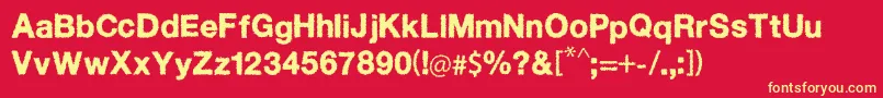 DiffuseAway Font – Yellow Fonts on Red Background