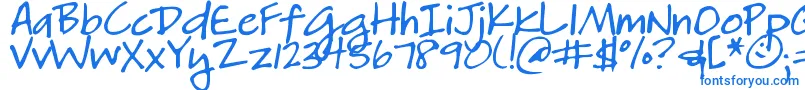 DjbHeatherg Font – Blue Fonts on White Background