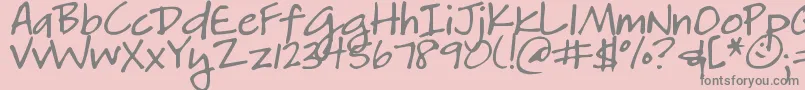 DjbHeatherg Font – Gray Fonts on Pink Background