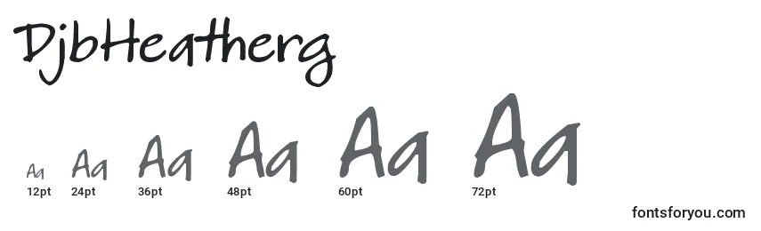 DjbHeatherg Font Sizes