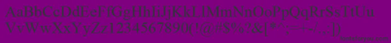 TimesNewRoman Font – Black Fonts on Purple Background
