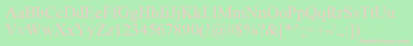TimesNewRoman Font – Pink Fonts on Green Background