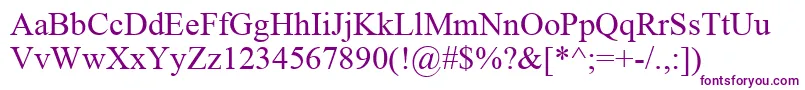 TimesNewRoman Font – Purple Fonts on White Background