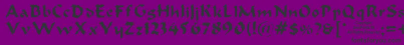 Oldoak Font – Black Fonts on Purple Background