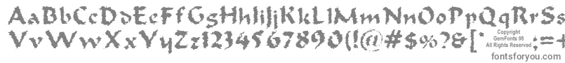 Oldoak-Schriftart – Graue Schriften auf weißem Hintergrund