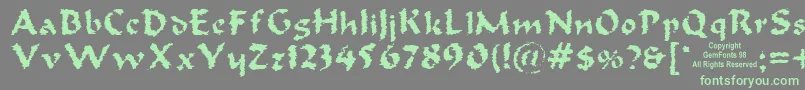 Oldoak-fontti – vihreät fontit harmaalla taustalla