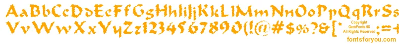 Czcionka Oldoak – pomarańczowe czcionki