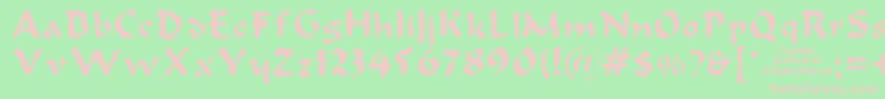 Шрифт Oldoak – розовые шрифты на зелёном фоне