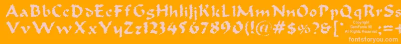 Шрифт Oldoak – розовые шрифты на оранжевом фоне