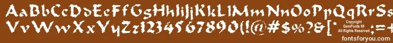 Шрифт Oldoak – белые шрифты на коричневом фоне