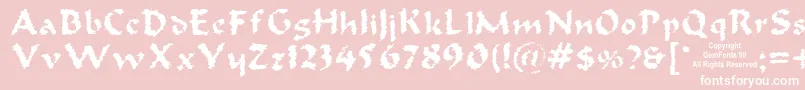 Oldoak Font – White Fonts on Pink Background
