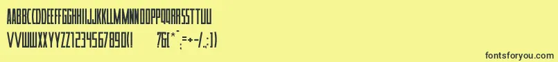 Tower Font – Black Fonts on Yellow Background