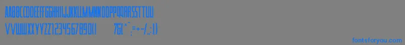 Tower Font – Blue Fonts on Gray Background