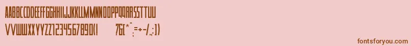 Tower-Schriftart – Braune Schriften auf rosa Hintergrund