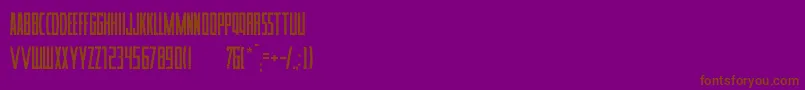 Tower Font – Brown Fonts on Purple Background
