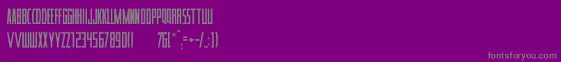 Tower-Schriftart – Graue Schriften auf violettem Hintergrund