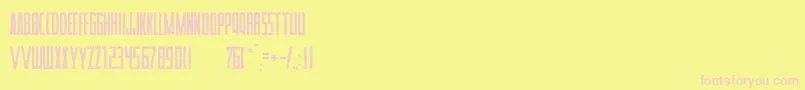 フォントTower – ピンクのフォント、黄色の背景