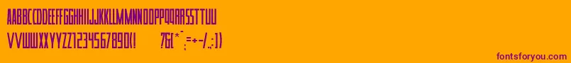 Шрифт Tower – фиолетовые шрифты на оранжевом фоне