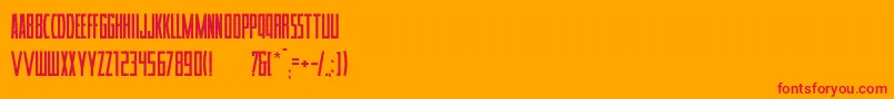 Tower Font – Red Fonts on Orange Background