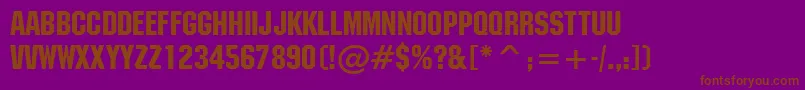 Machinen Font – Brown Fonts on Purple Background