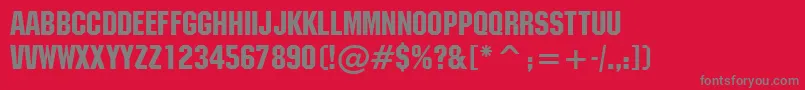 Machinen Font – Gray Fonts on Red Background