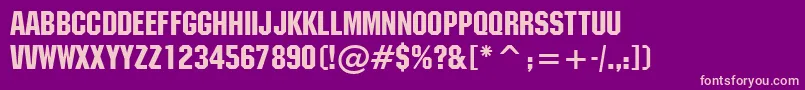 Machinen Font – Pink Fonts on Purple Background