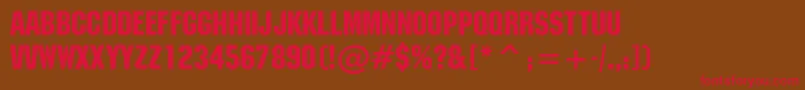 Machinen Font – Red Fonts on Brown Background