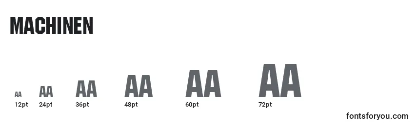 Machinen Font Sizes