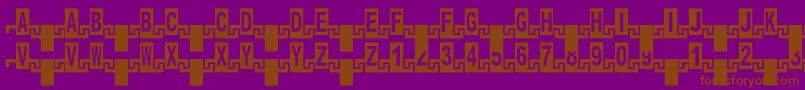 Police Zipperc – polices brunes sur fond violet