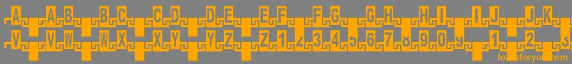 Zipperc Font – Orange Fonts on Gray Background