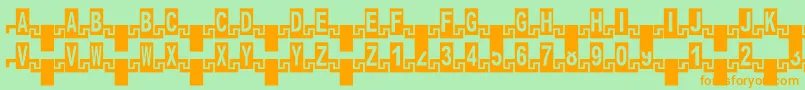 Zipperc Font – Orange Fonts on Green Background