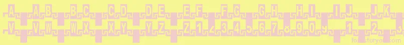 Zipperc Font – Pink Fonts on Yellow Background