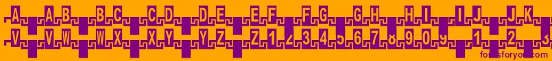 Zipperc-Schriftart – Violette Schriften auf orangefarbenem Hintergrund