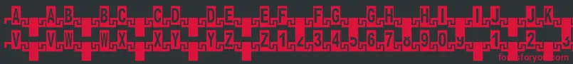 Zipperc-Schriftart – Rote Schriften auf schwarzem Hintergrund